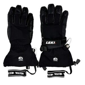 Hestra Gore-Tex XCR Insulated Ski Gloves Men's Size 10 Black Leather Palm